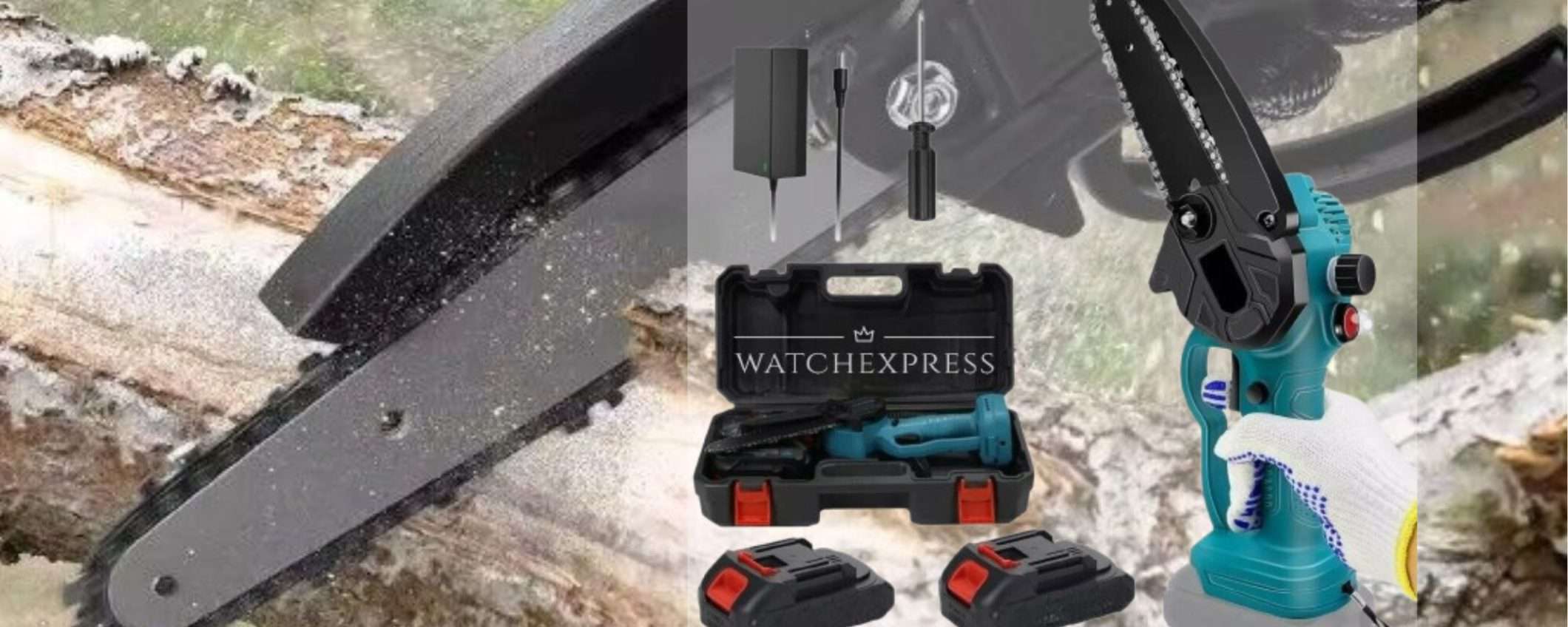 Motosega a 30,99€ con barra da 15 cm, 2 batterie e accessori: FOLLIA totale