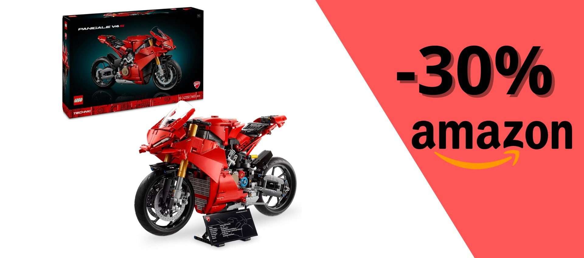 Occasione bomba: set LEGO Technic Ducati Panigale V4 S a soli 139€ (risparmi il 30%) Occasione bomba: set LEGO Technic Ducati Panigale V4 S a soli 139€ (risparmi il 30%)