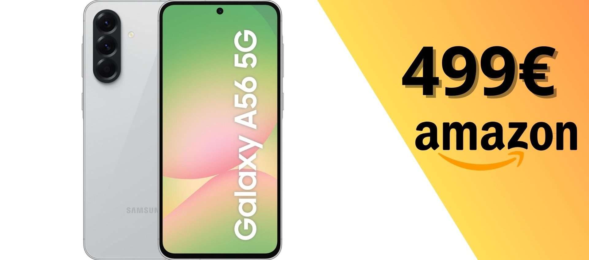 Samsung Galaxy A56 5G, su Amazon il prezzo scivola sotto i 500€ (anche a rate) Samsung Galaxy A56 5G, su Amazon il prezzo scivola sotto i 500€ (anche a rate)