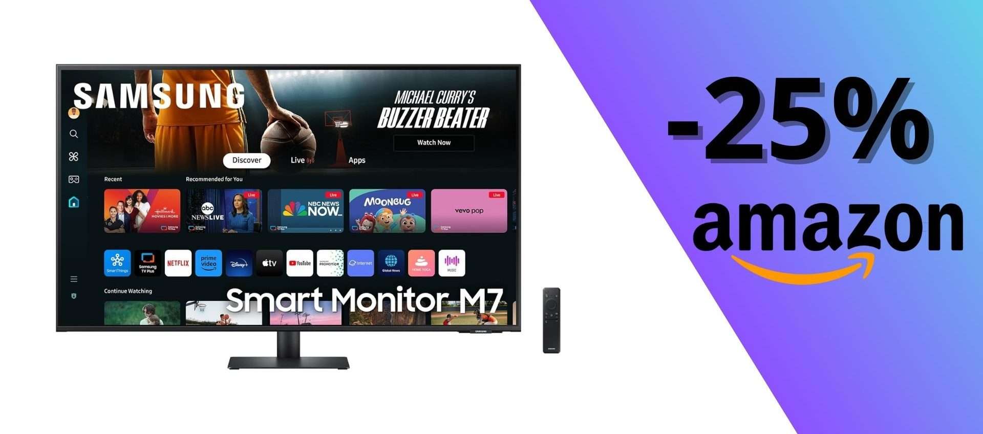 Super affare: Samsung Smart Monitor M7 43 Super affare: Samsung Smart Monitor M7 43