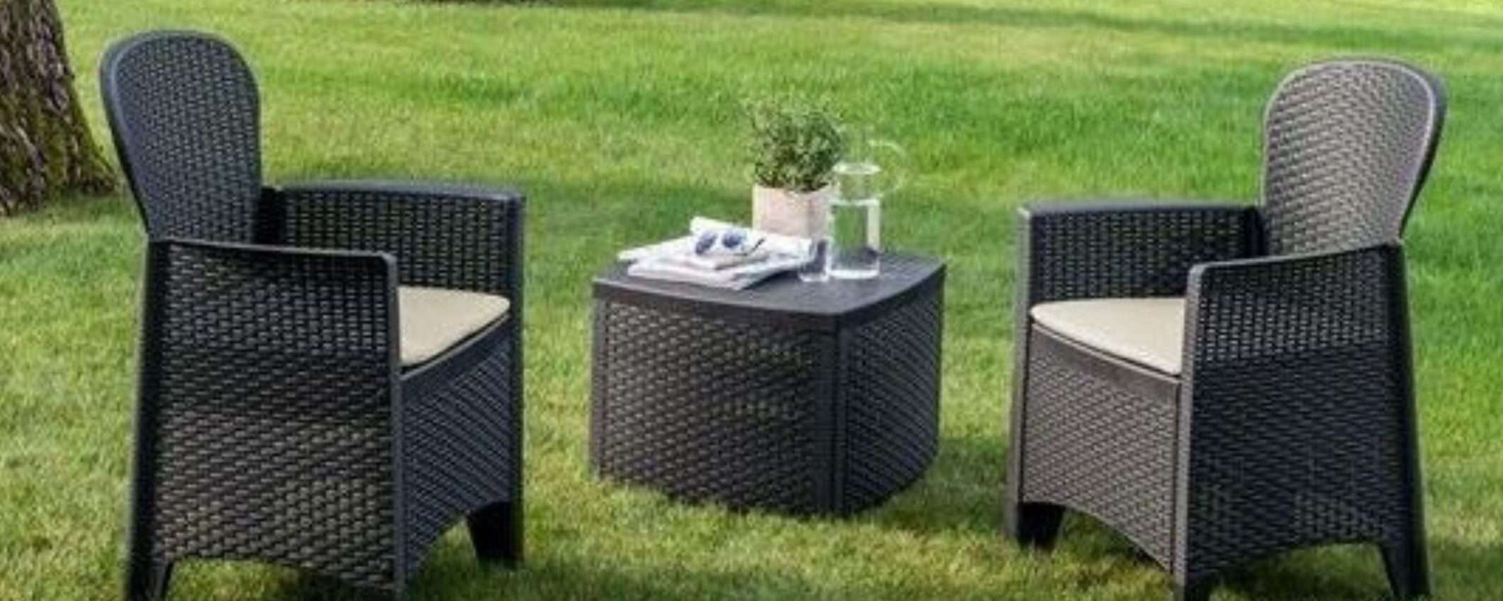 Set da giardino 3 pezzi a prezzo BOMBA: kit con 2 poltrone e tavolino a 75€ Set da giardino 3 pezzi a prezzo BOMBA: kit con 2 poltrone e tavolino a 75€