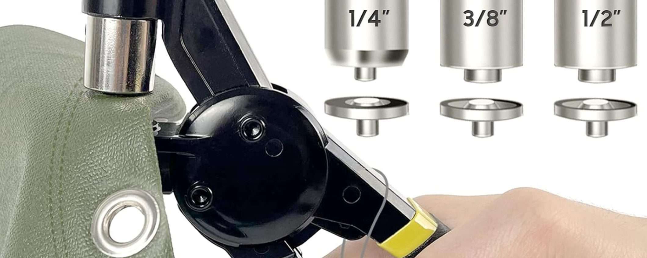 Set di pinze per occhielli di dimensioni diverse in offerta a tempo su Amazon Set di pinze per occhielli di dimensioni diverse in offerta a tempo su Amazon