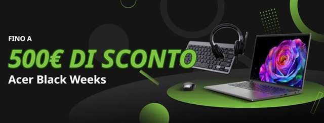 acer black weeks offerte