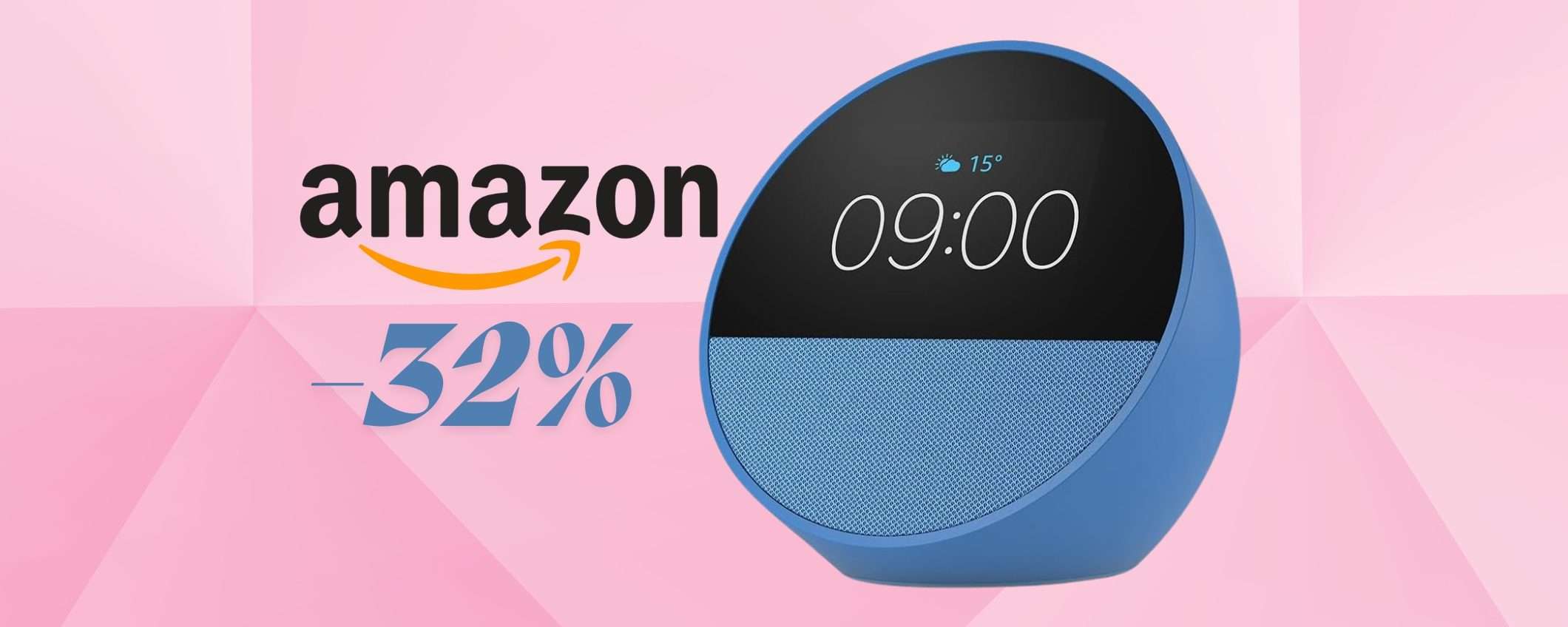 Amazon Echo Spot con display e audio migliorato oggi al 32% in meno Amazon Echo Spot con display e audio migliorato oggi al 32% in meno