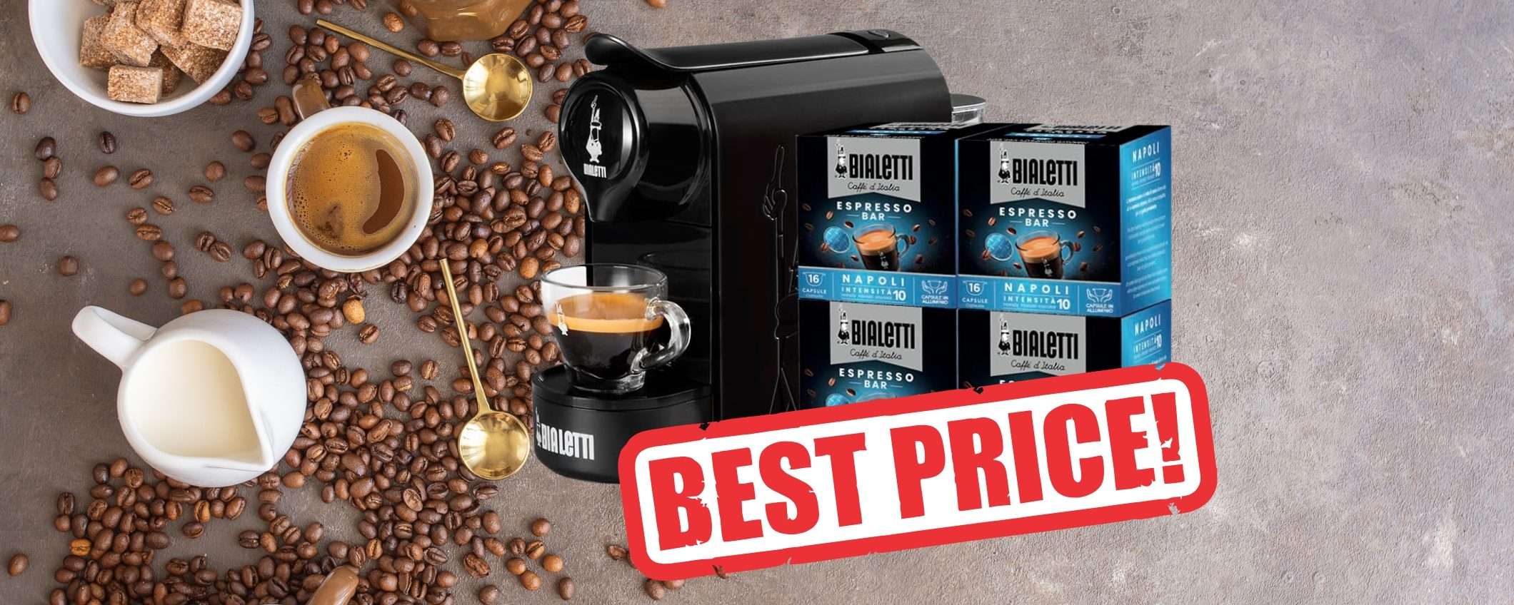 Bialetti Gioia: la mitica macchina per espresso con OMAGGIO di 64 capsule Bialetti Gioia: la mitica macchina per espresso con OMAGGIO di 64 capsule