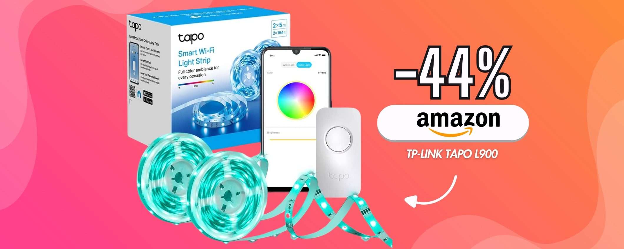 TP Link crea un'atmosfera unica con la striscia LED smart (-44% ora) TP Link crea un'atmosfera unica con la striscia LED smart (-44% ora)