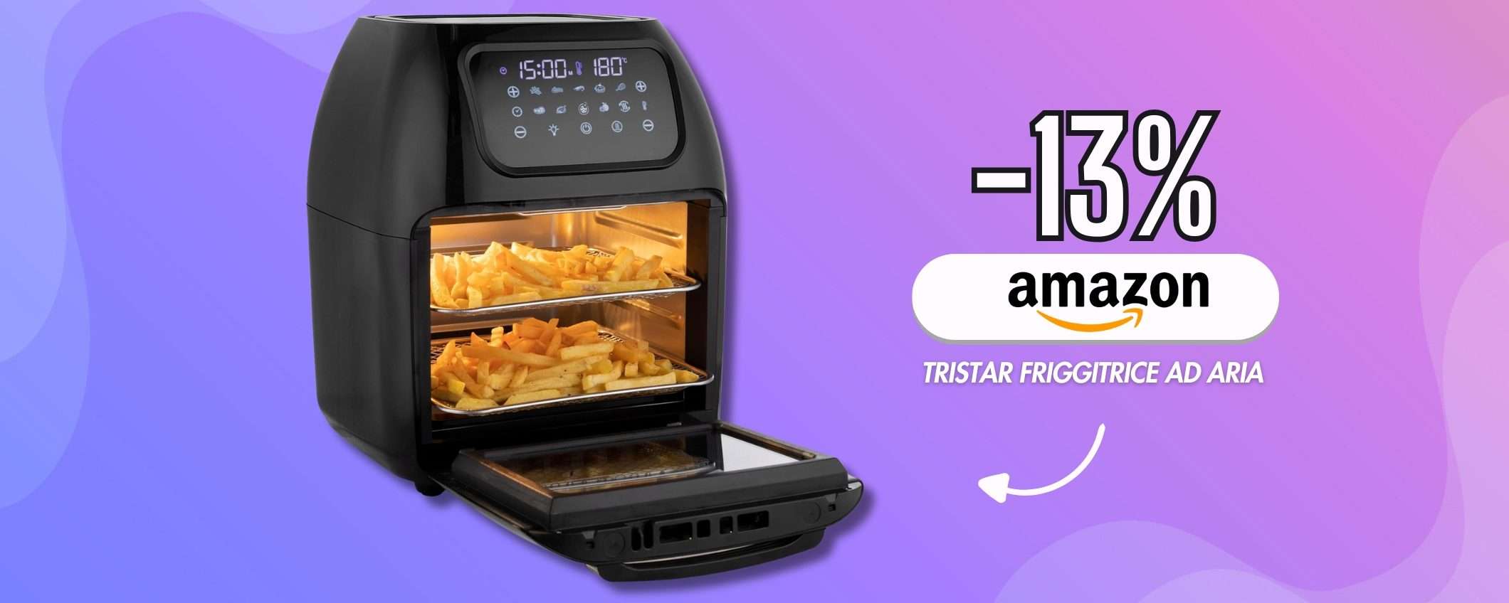 La Tristar Airfryer rimpiazza il tuo forno: 10L e 10 programmi (-13%) La Tristar Airfryer rimpiazza il tuo forno: 10L e 10 programmi (-13%)