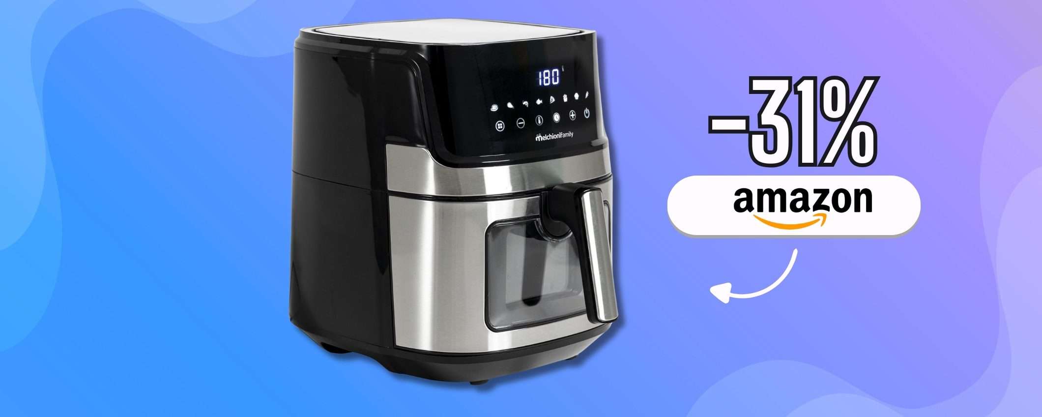 Friggitrice ad aria SMART: 6,5L e la comandi con Alexa e Google (68€) Friggitrice ad aria SMART: 6,5L e la comandi con Alexa e Google (68€)
