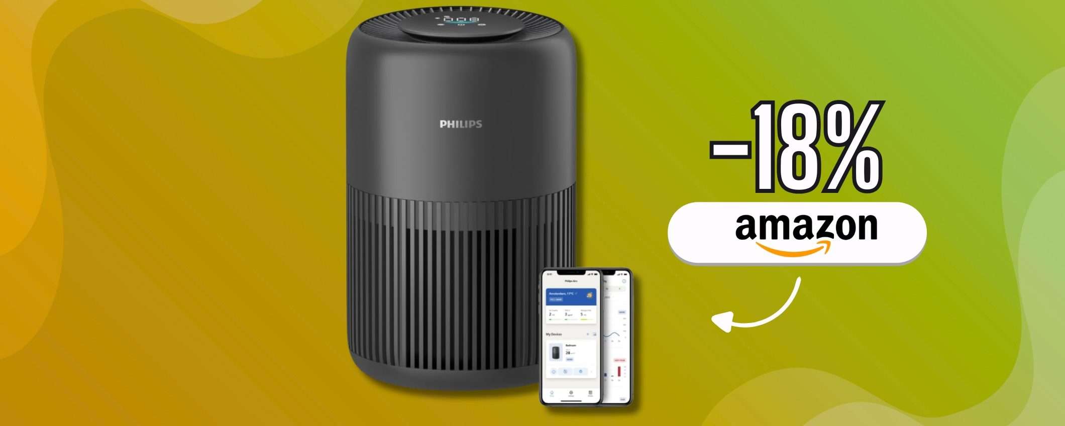 Philips Serie 900 è minuscolo ma purifica 65m² in un colpo solo (-18%) Philips Serie 900 è minuscolo ma purifica 65m² in un colpo solo (-18%)