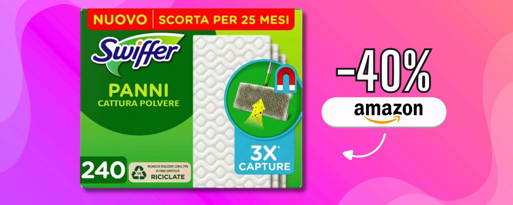 Swiffer elimina la polvere per 25 mesi con questo PACCONE convenienza Swiffer elimina la polvere per 25 mesi con questo PACCONE convenienza