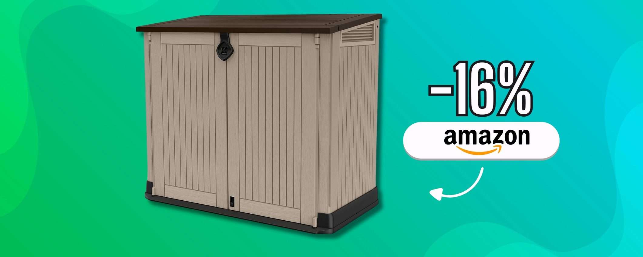 Porta Attrezzi Keter: in resina è super resistente per il giardino (-16%) Porta Attrezzi Keter: in resina è super resistente per il giardino (-16%)