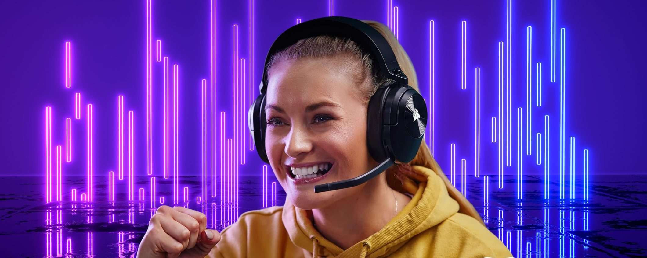 CORSAIR HS55: cuffie wireless con microfono perfette per giochi online (-36%) CORSAIR HS55: cuffie wireless con microfono perfette per giochi online (-36%)