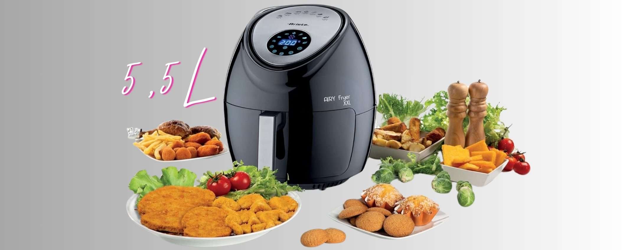Friggitrice ad aria Ariete XXL per piatti buonissimi senza grassi (69€) Friggitrice ad aria Ariete XXL per piatti buonissimi senza grassi (69€)