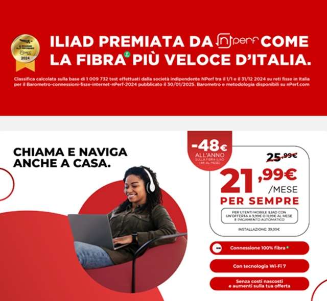 iliad fibra offerta