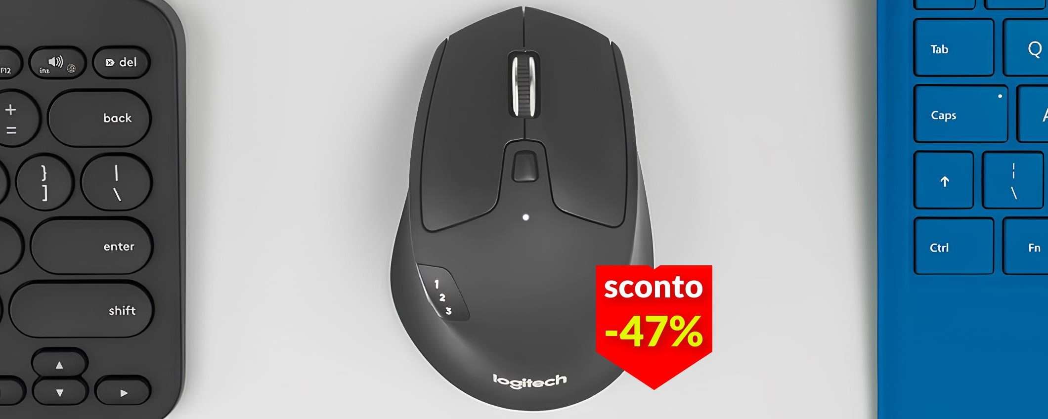 Mouse Logitech con doppia connessione e tasti programmabili: già tuo a 42€ Mouse Logitech con doppia connessione e tasti programmabili: già tuo a 42€