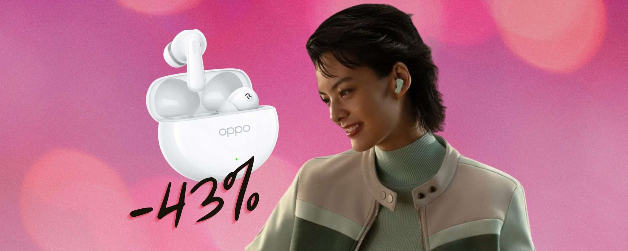 OPPO Enco Air4: driver in titanio, cancellazione rumore, IP55 e SCONTO 43% OPPO Enco Air4: driver in titanio, cancellazione rumore, IP55 e SCONTO 43%