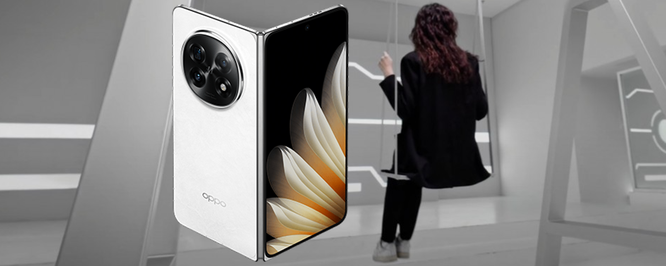 Oppo Find N5 è così resistente che potete usarlo come un'altalena Oppo Find N5 è così resistente che potete usarlo come un'altalena