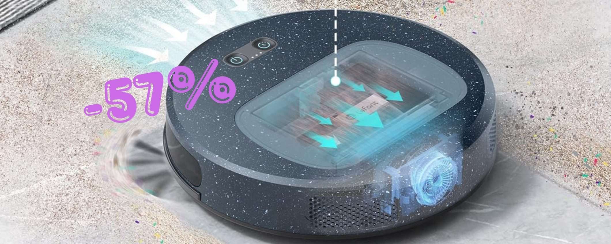 Pavimenti puliti senza fare nulla con il robot aspirapolvere LEFANT F1 al 57% Pavimenti puliti senza fare nulla con il robot aspirapolvere LEFANT F1 al 57%