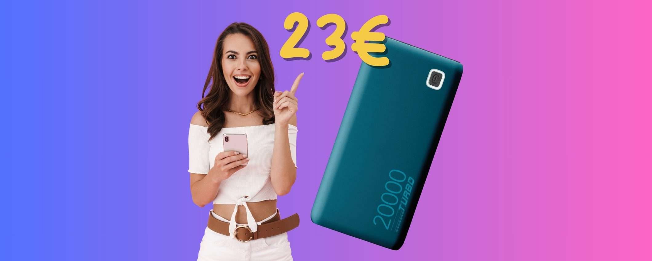 Power Bank da 20000mAh super veloce per ricaricare tutto ciò che vuoi (23€) Power Bank da 20000mAh super veloce per ricaricare tutto ciò che vuoi (23€)