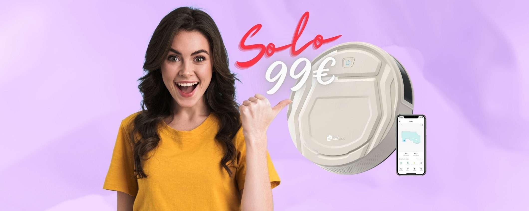 Robot aspirapolvere per pulizia profonda, niente fatica e costo ridicolo (99€) Robot aspirapolvere per pulizia profonda, niente fatica e costo ridicolo (99€)
