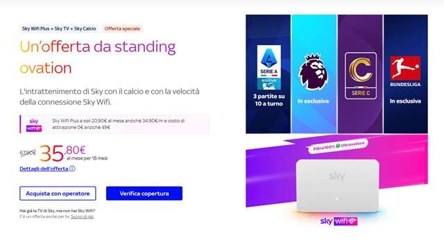 sky offerta fibra intrattenimento e calcio
