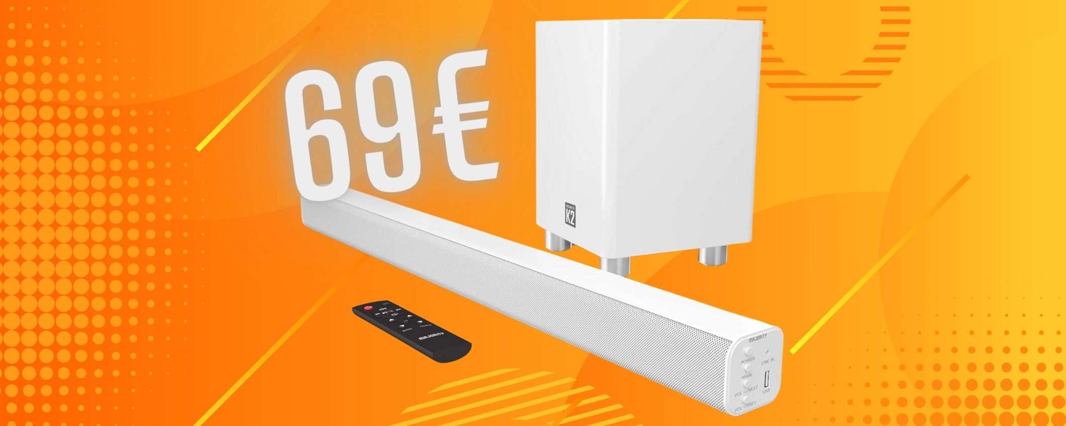 Soundbar wireless da 150W dal suono avvolgente e prezzo minuscolo (69€) Soundbar wireless da 150W dal suono avvolgente e prezzo minuscolo (69€)