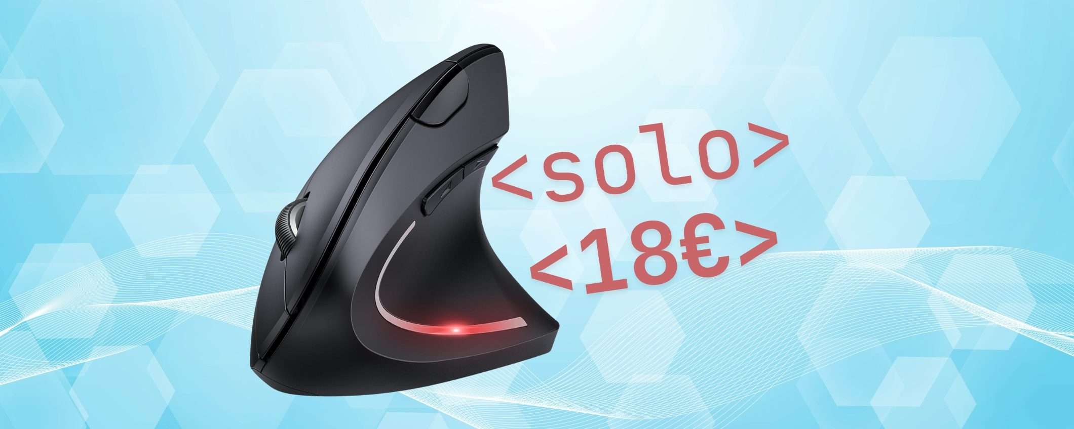 Tanto tempo al computer? Con questo mouse verticale a soli 18€ fai meno fatica Tanto tempo al computer? Con questo mouse verticale a soli 18€ fai meno fatica