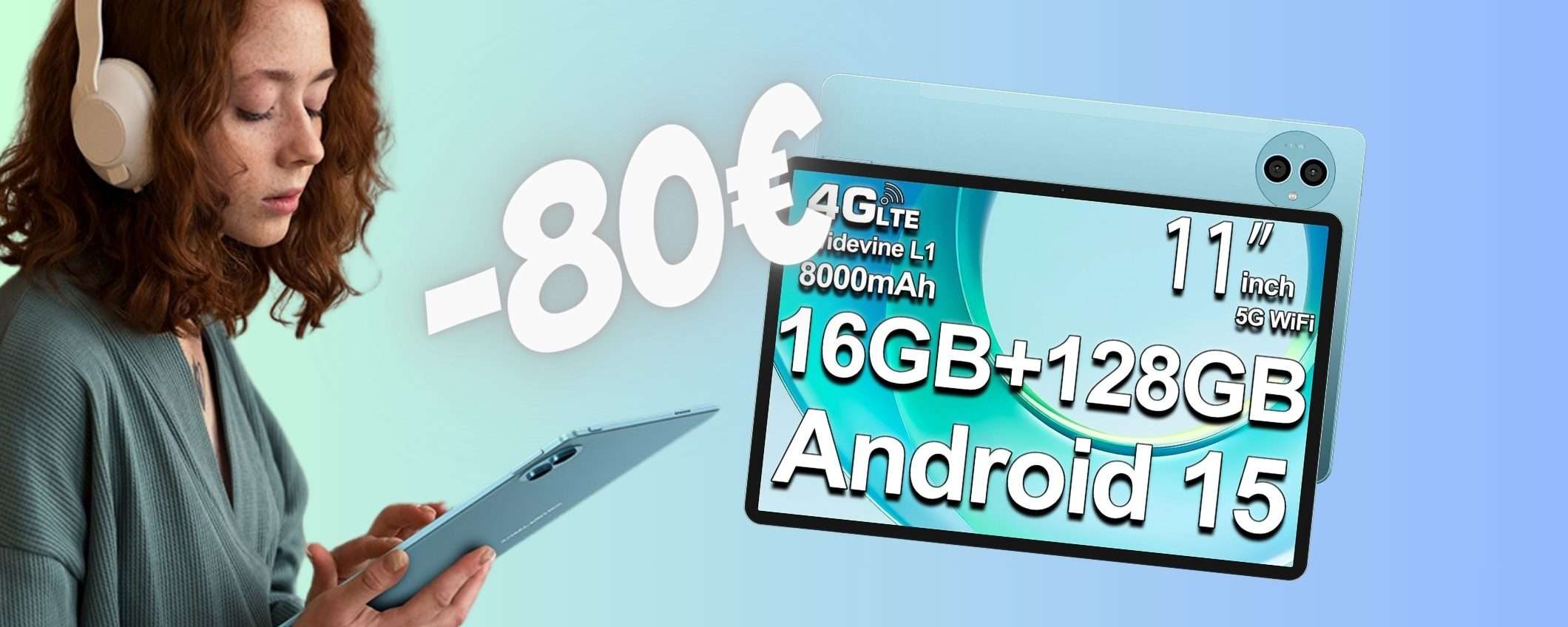 TECLAST P50: tablet da 11 pollici con batteria da 8000mAh in SCONTO di 80€ TECLAST P50: tablet da 11 pollici con batteria da 8000mAh in SCONTO di 80€