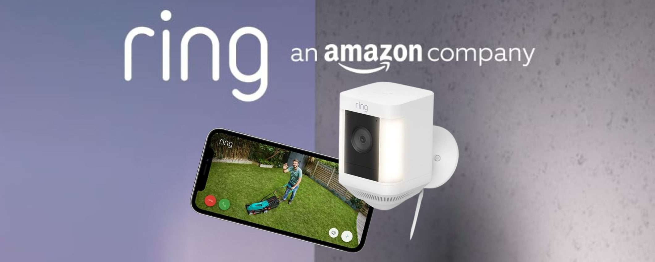 Telecamera di sorveglianza Ring con faretti e audio bidirezionale ora al 40% Telecamera di sorveglianza Ring con faretti e audio bidirezionale ora al 40%