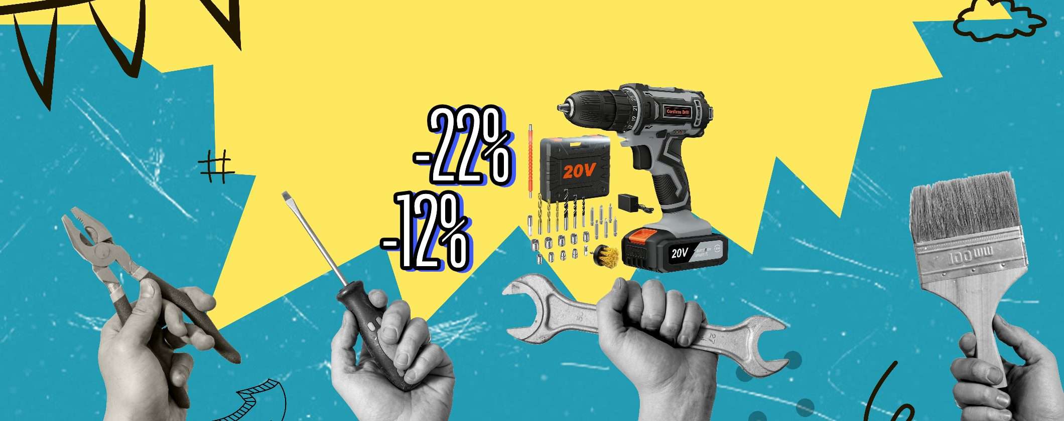 Trapano Avvitatore a batteria in doppio sconto su Amazon (22% + 12%) Trapano Avvitatore a batteria in doppio sconto su Amazon (22% + 12%)