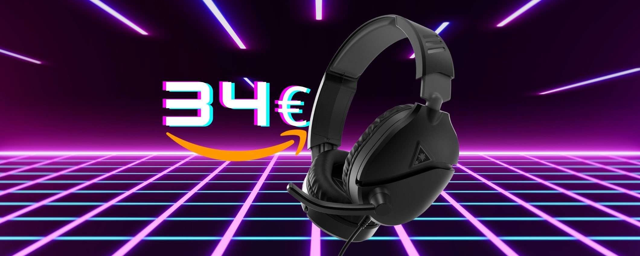 Turtle Beach Recon 70: cuffie da gaming per PC, PS4/5, Xbox e mobile a 34€