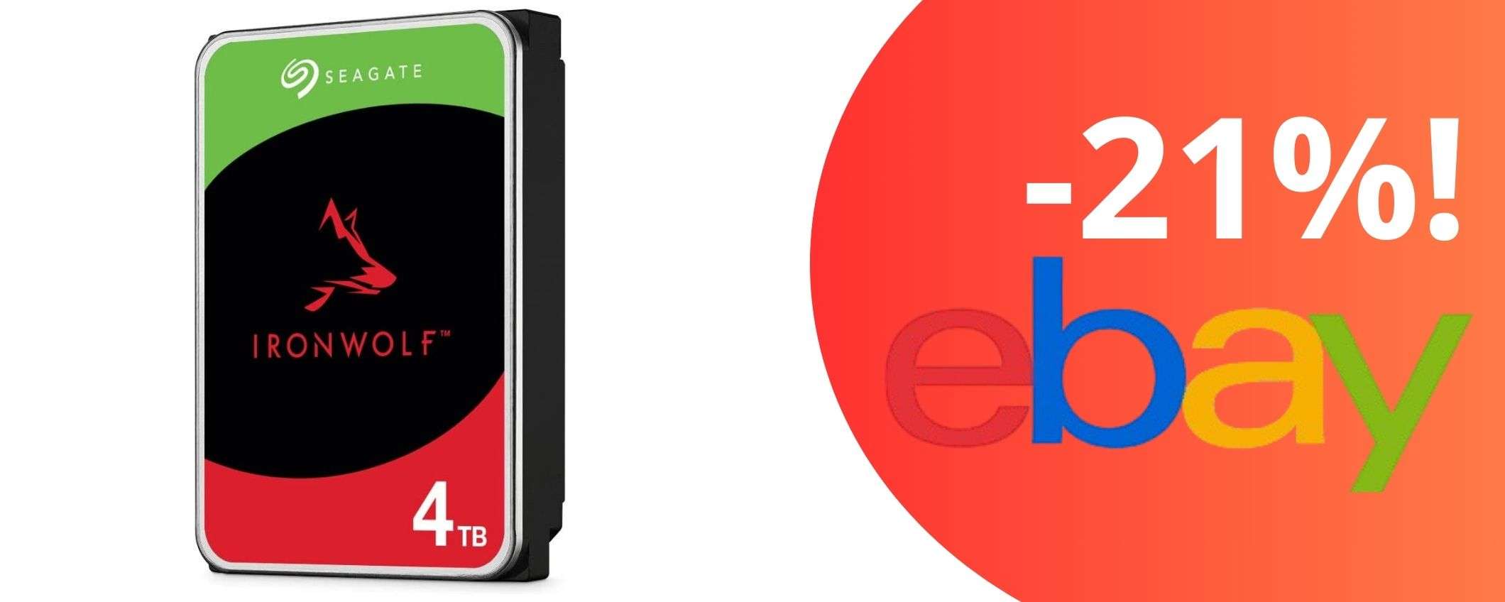 Seagate IronWolf 4TB al minimo storico: il disco perfetto per NAS è in FUORITUTTO! Seagate IronWolf 4TB al minimo storico: il disco perfetto per NAS è in FUORITUTTO!