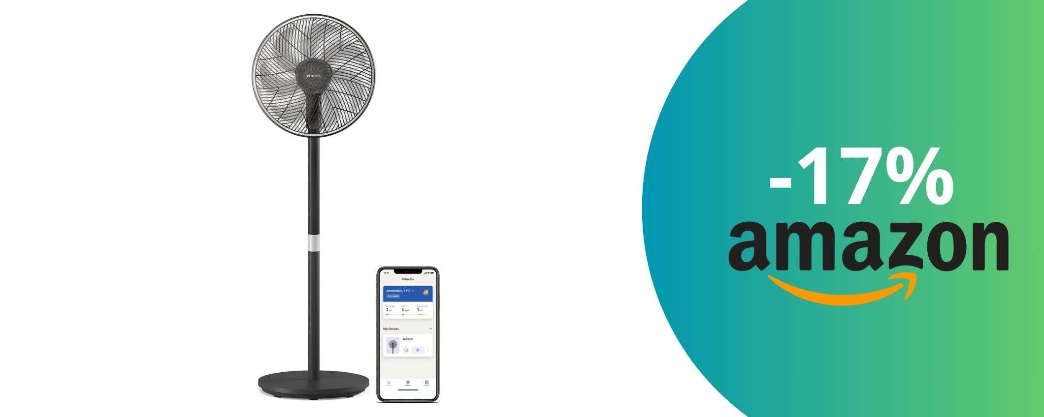 Ventilazione potente e ultra-silenziosa con il Philips Smart Pedestal Fan Serie 2000: tuo al 17% in meno Ventilazione potente e ultra-silenziosa con il Philips Smart Pedestal Fan Serie 2000: tuo al 17% in meno
