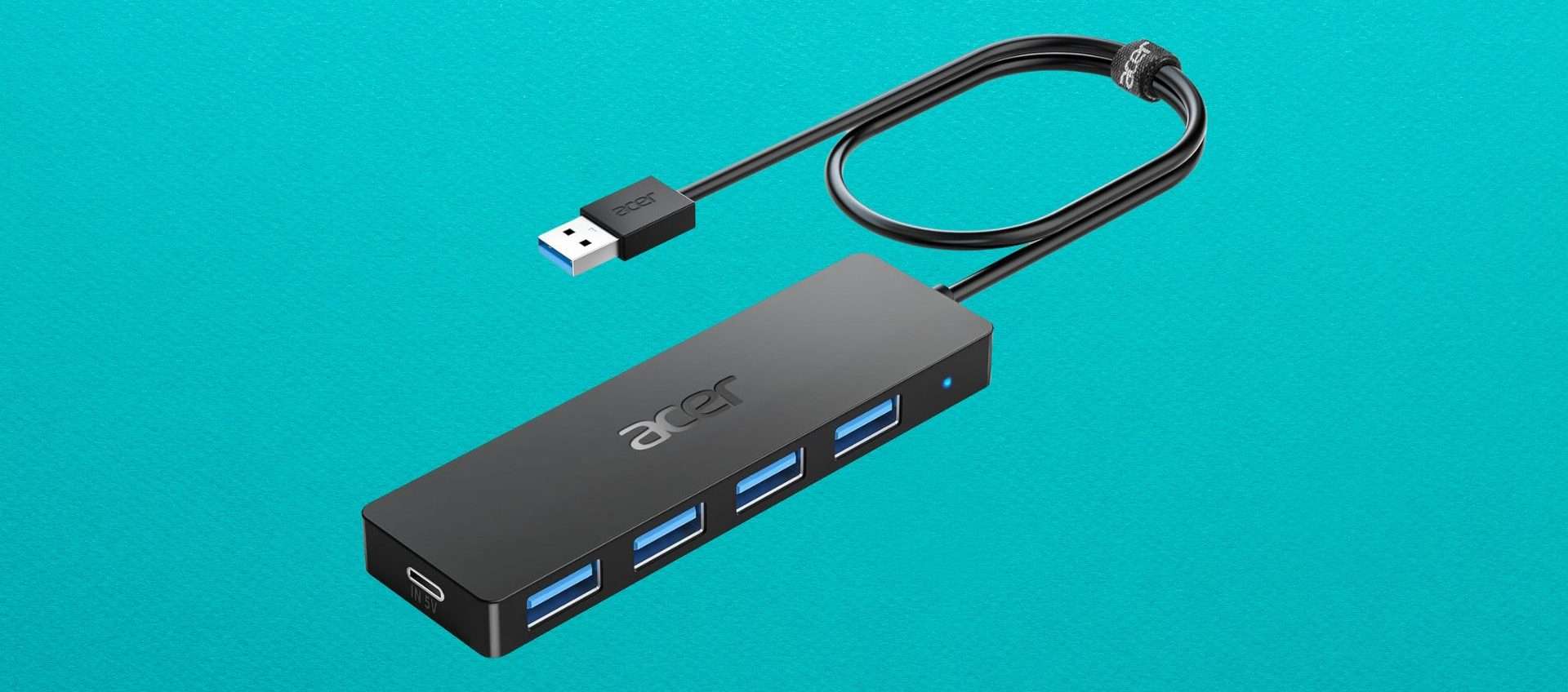 Acer Hub USB 3.0: ottimizza le tue connessioni con il multi-adattatore a 11,19€