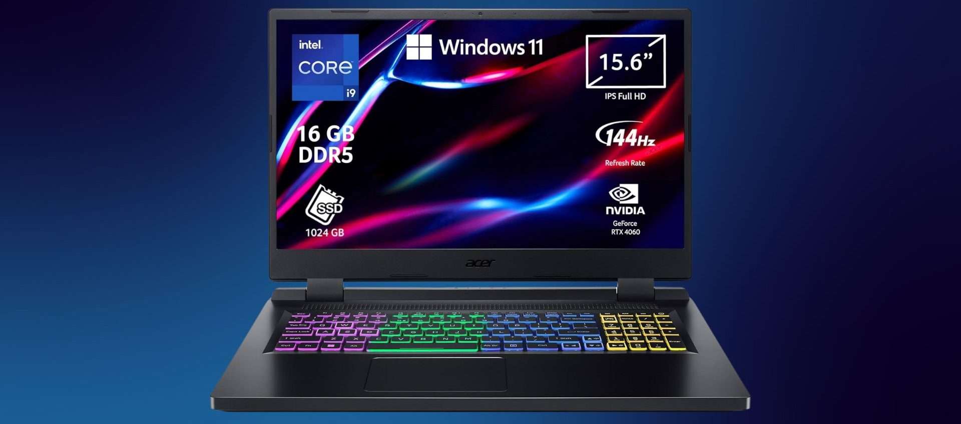 Acer Nitro 5: risparmia il 27% su RTX 4060 e Intel Core i9 Acer Nitro 5: risparmia il 27% su RTX 4060 e Intel Core i9