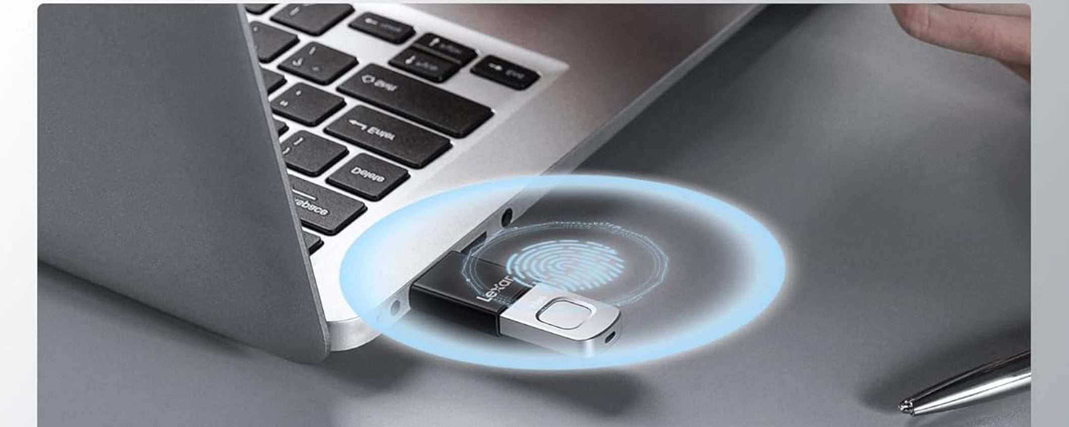 Questa chiavetta USB 256GB funziona solo con la tua IMPRONTA DIGITALE Questa chiavetta USB 256GB funziona solo con la tua IMPRONTA DIGITALE