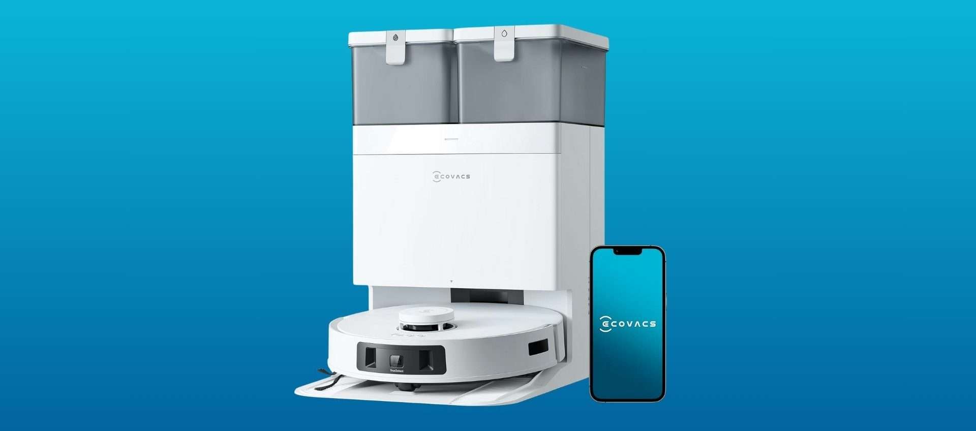 ECOVACS DEEBOT T30C Pro OMNI: 12.800 Pa e stazione multifunzione in offerta a 569€