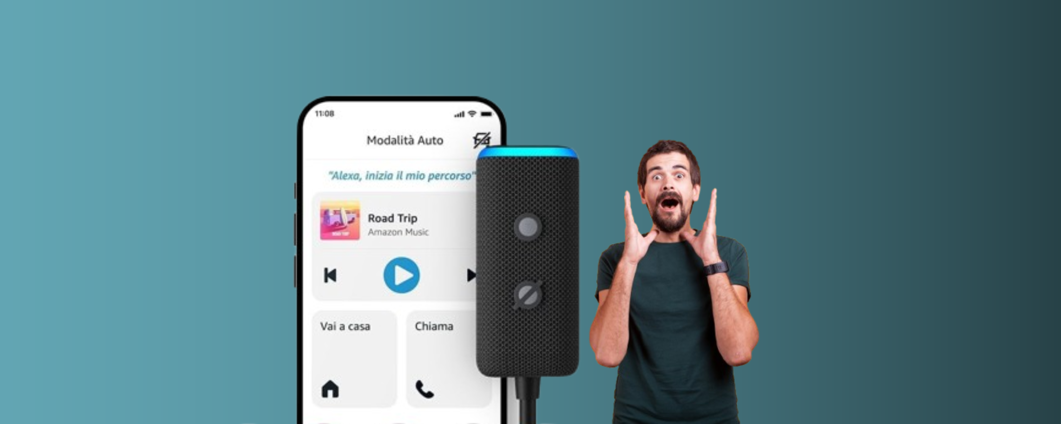 Porta Alexa in macchina con Echo Auto Porta Alexa in macchina con Echo Auto
