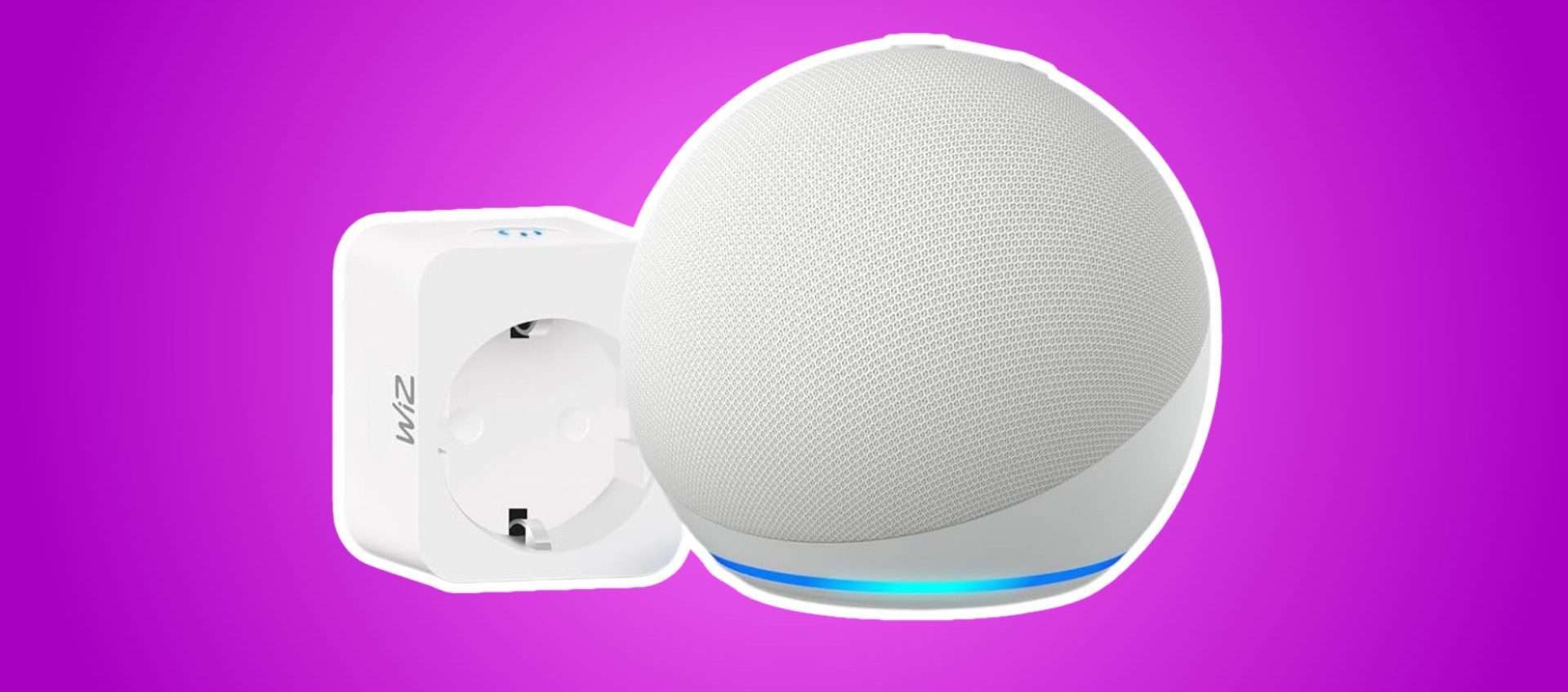 Echo Dot (5ª gen) + WiZ Presa intelligente: kit smart home al 49% in meno Echo Dot (5ª gen) + WiZ Presa intelligente: kit smart home al 49% in meno