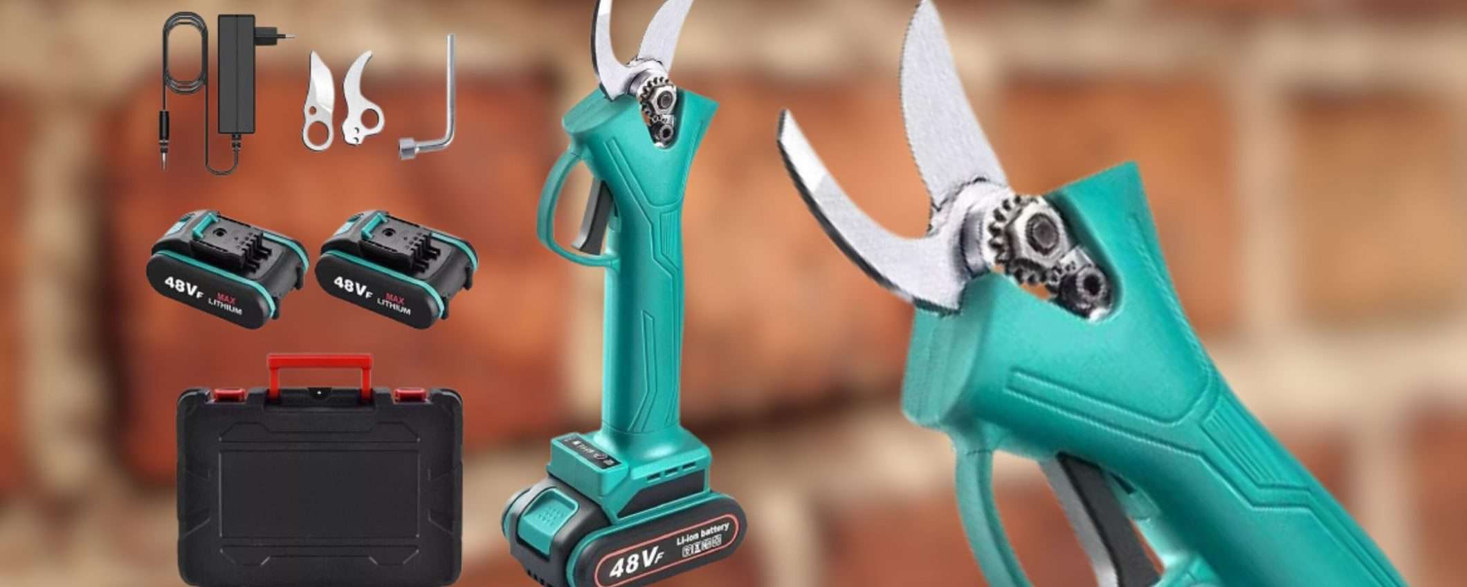 Forbici da potatura a 29€ con 2 batterie e valigetta: la promo è STRAORDINARIA Forbici da potatura a 29€ con 2 batterie e valigetta: la promo è STRAORDINARIA