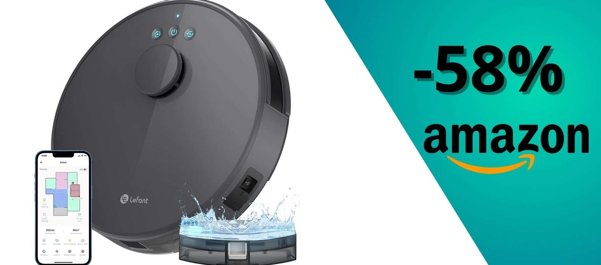 Lava e aspira da solo: il Lefant M1 è in offerta con il 58% di sconto