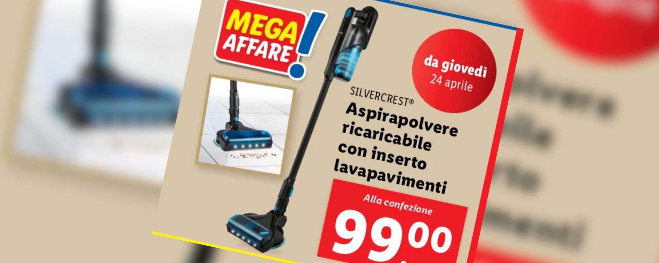 Lidl è impazzito: una BESTIA di aspirapolvere lavapavimenti a 99€ Lidl è impazzito: una BESTIA di aspirapolvere lavapavimenti a 99€