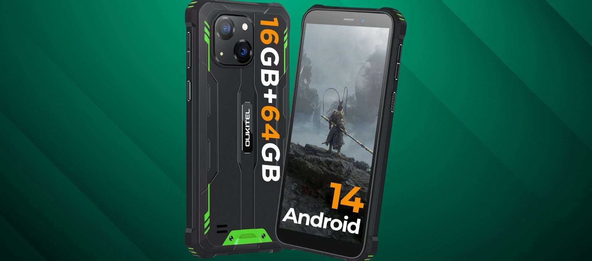 OUKITEL G2: rugged phone indistruttibile con doppio sconto OUKITEL G2: rugged phone indistruttibile con doppio sconto