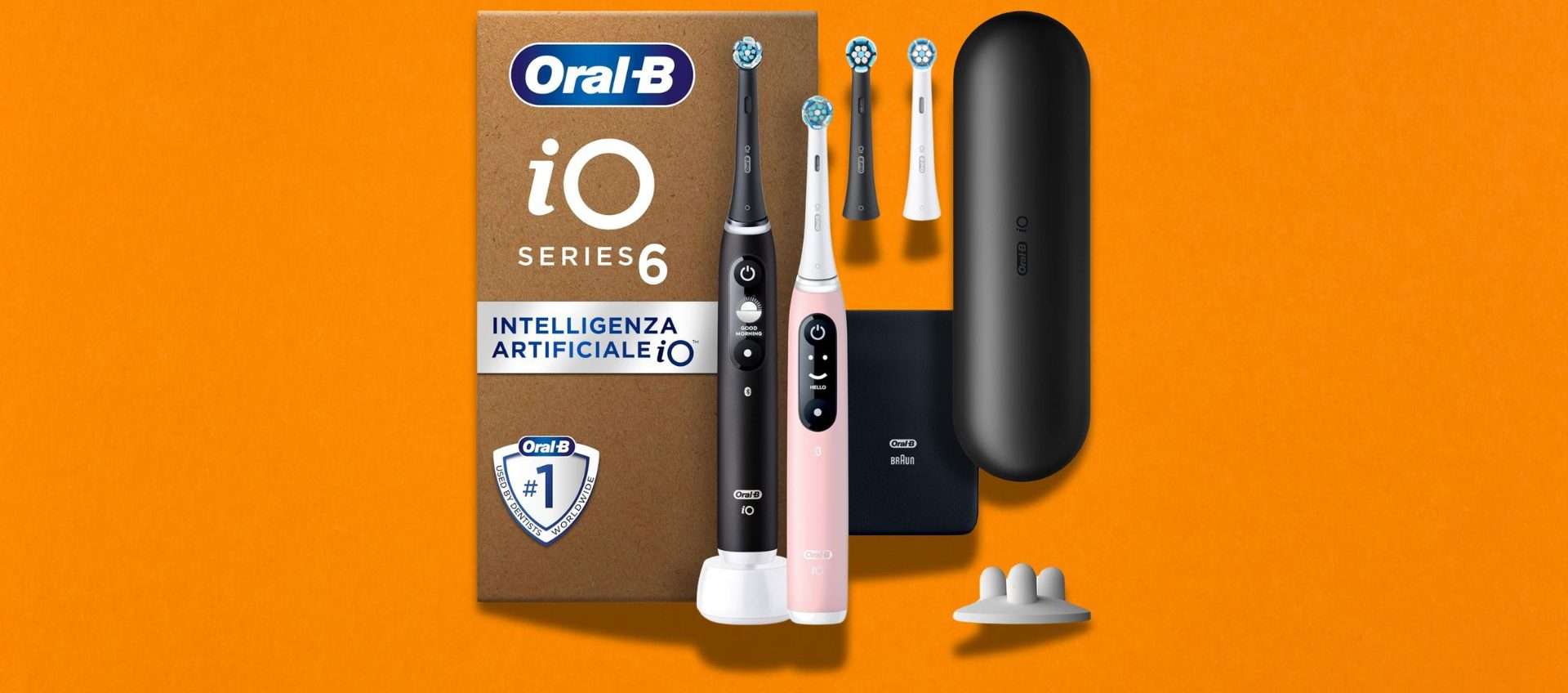 Oral-B iO 6 in confezione doppia: due spazzolini smart in offerta al minimo storico su Amazon Oral-B iO 6 in confezione doppia: due spazzolini smart in offerta al minimo storico su Amazon