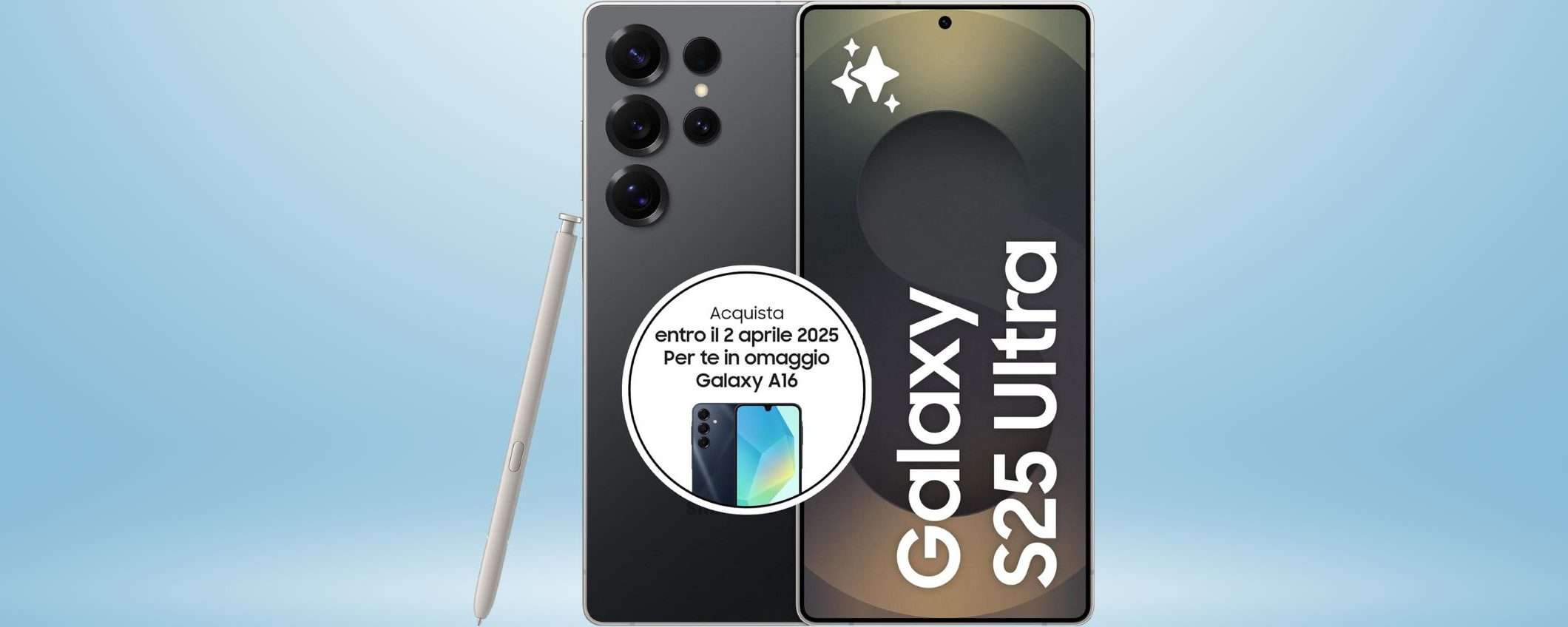 Samsung Galaxy S25 Ultra in offerta SHOCK: 300 euro di sconto e un Galaxy A16 GRATIS Samsung Galaxy S25 Ultra in offerta SHOCK: 300 euro di sconto e un Galaxy A16 GRATIS