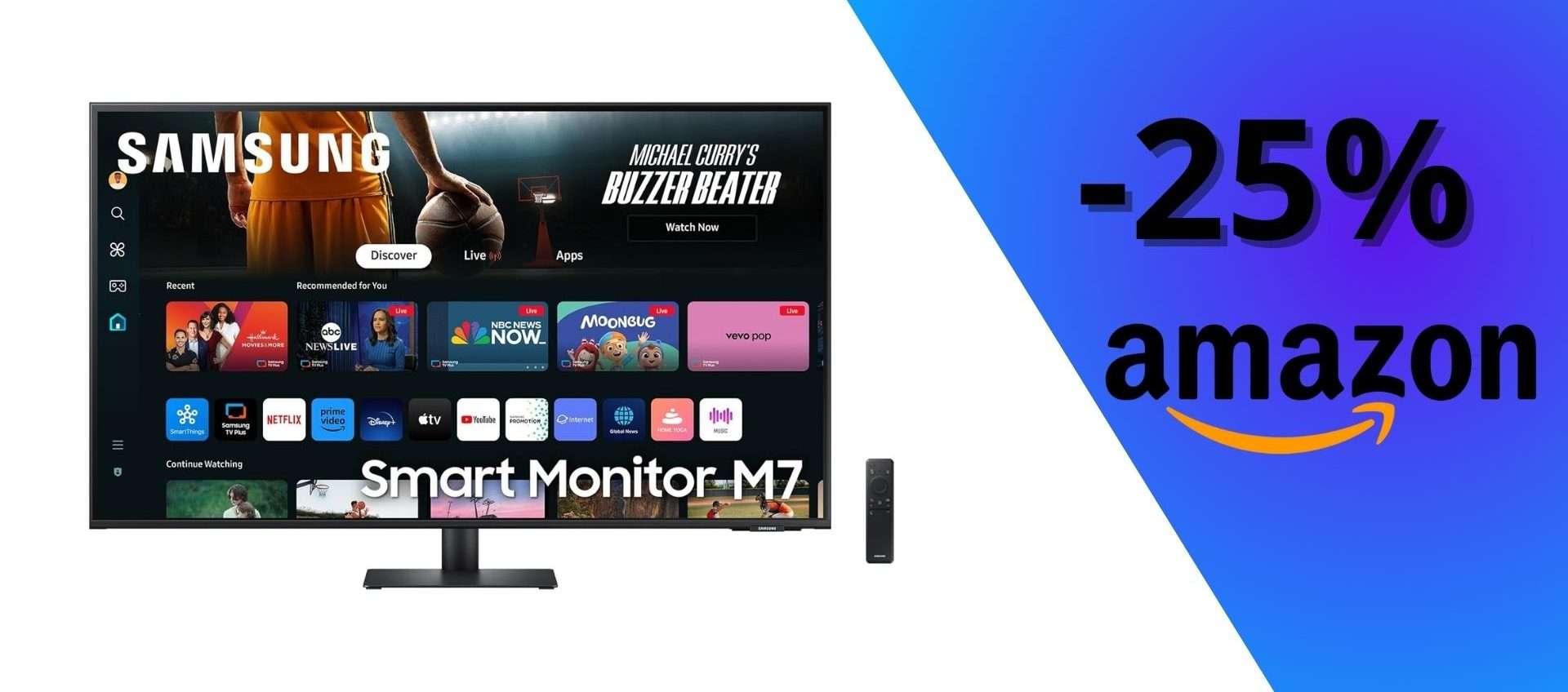 Samsung Smart Monitor M7: prezzo in picchiata, risparmi il 25% Samsung Smart Monitor M7: prezzo in picchiata, risparmi il 25%