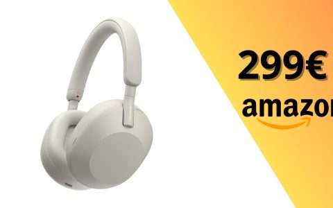 Sony WH-1000XM5: le cuffie premium con noise cancelling in SUPER sconto su Amazon