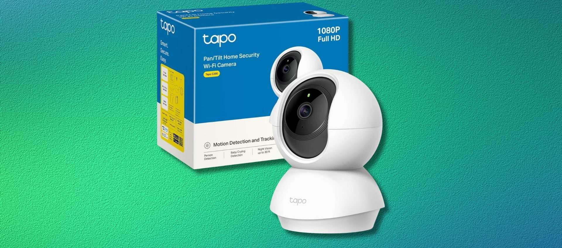 Tapo C200 in forte sconto su Amazon: videocamera di sorveglianza completa a meno di 20€