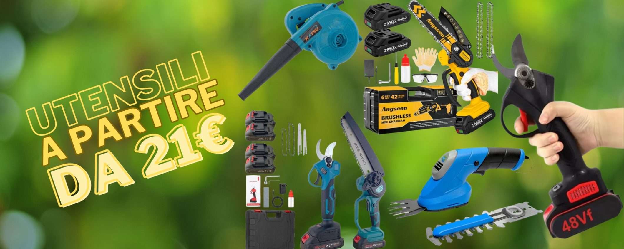 Motoseghe, soffiatori, decespugliatori e altri: MEGA promo WOW Amazon da 21€ Motoseghe, soffiatori, decespugliatori e altri: MEGA promo WOW Amazon da 21€