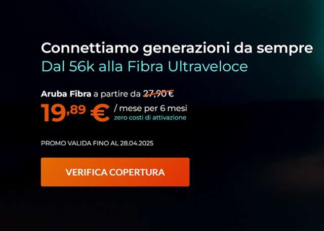 aruba fibra 19,89 euro